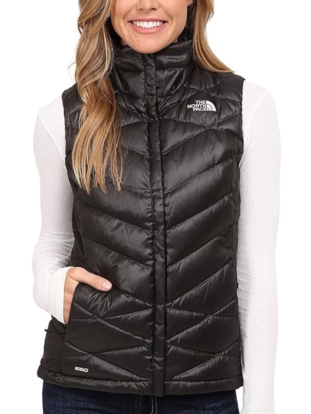 The North Face Aconcagua Puffer Vest Women’s Size L   550 Goose Down Full Zip